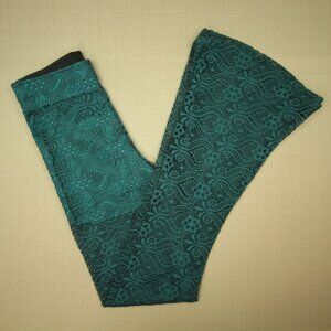 Show Me Your Mumu Bam Bam Bells Pull On Flare Pants Women's Size M Green Lace